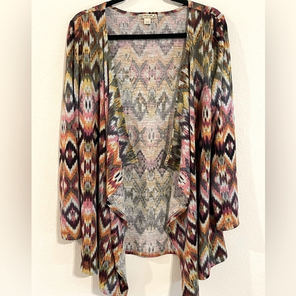 Energe World Wear Women Cardigan Large Colorful Longline Open Front Draped